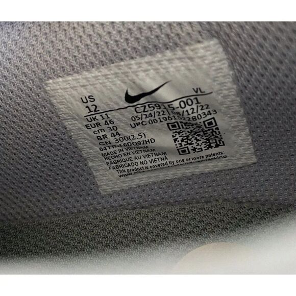 Nike Force Zoom Trout 8 Pro Metal Baseball Cleats Men’s Sz 12 Gray CZ5915-001 - Picture 10 of 10